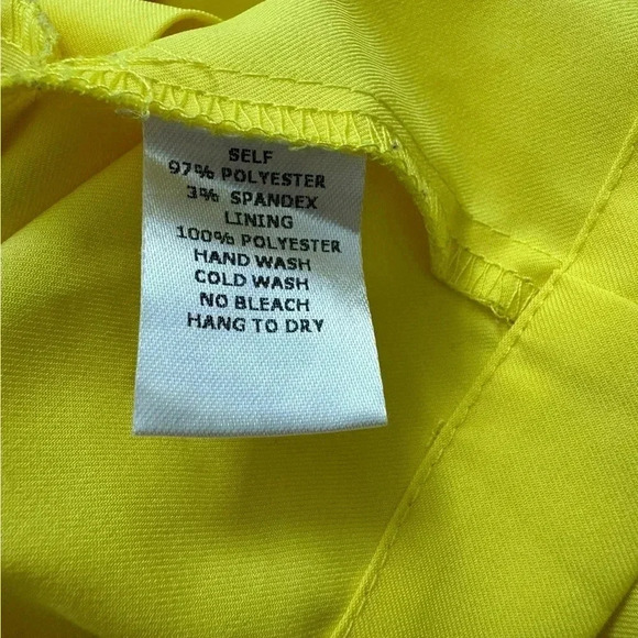 Bright Yellow Fashion Nova Romper with Open Back Tie Detail Size Small - Picture 7 of 10